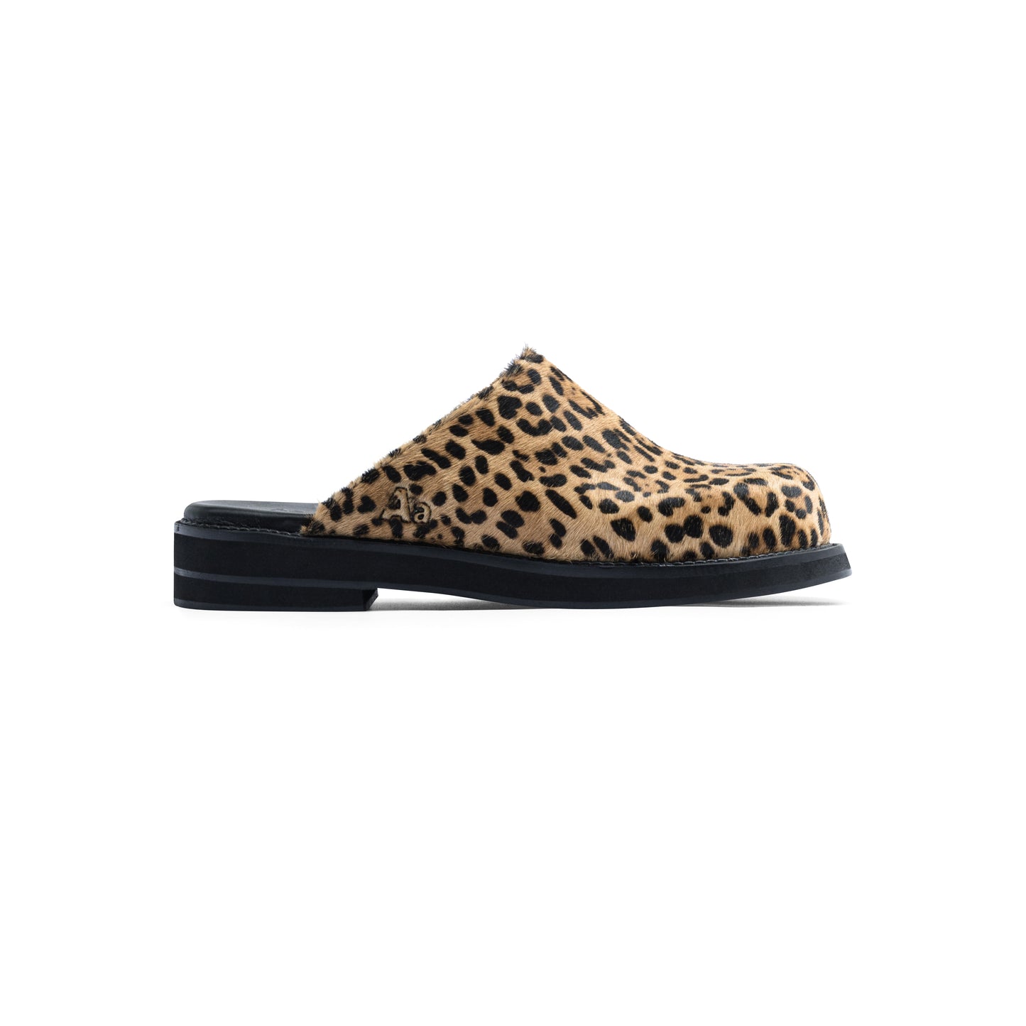 AA CLOG FUR LEATHER // LEOPARD