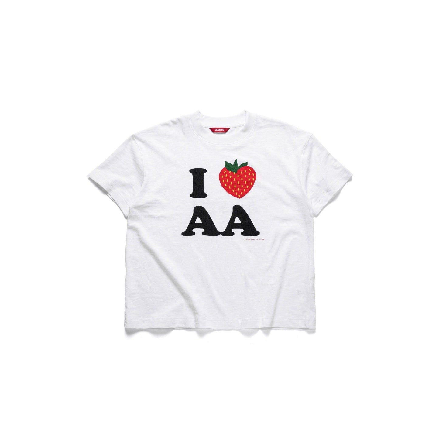 AA STRAWBERRY SLUB TEE // WHITE