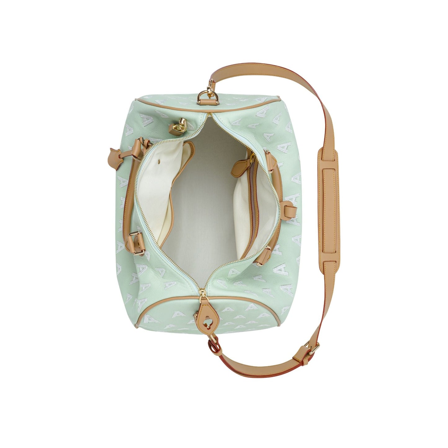 AA EMBROIDERED LOGO BOSTON BAG // MINT