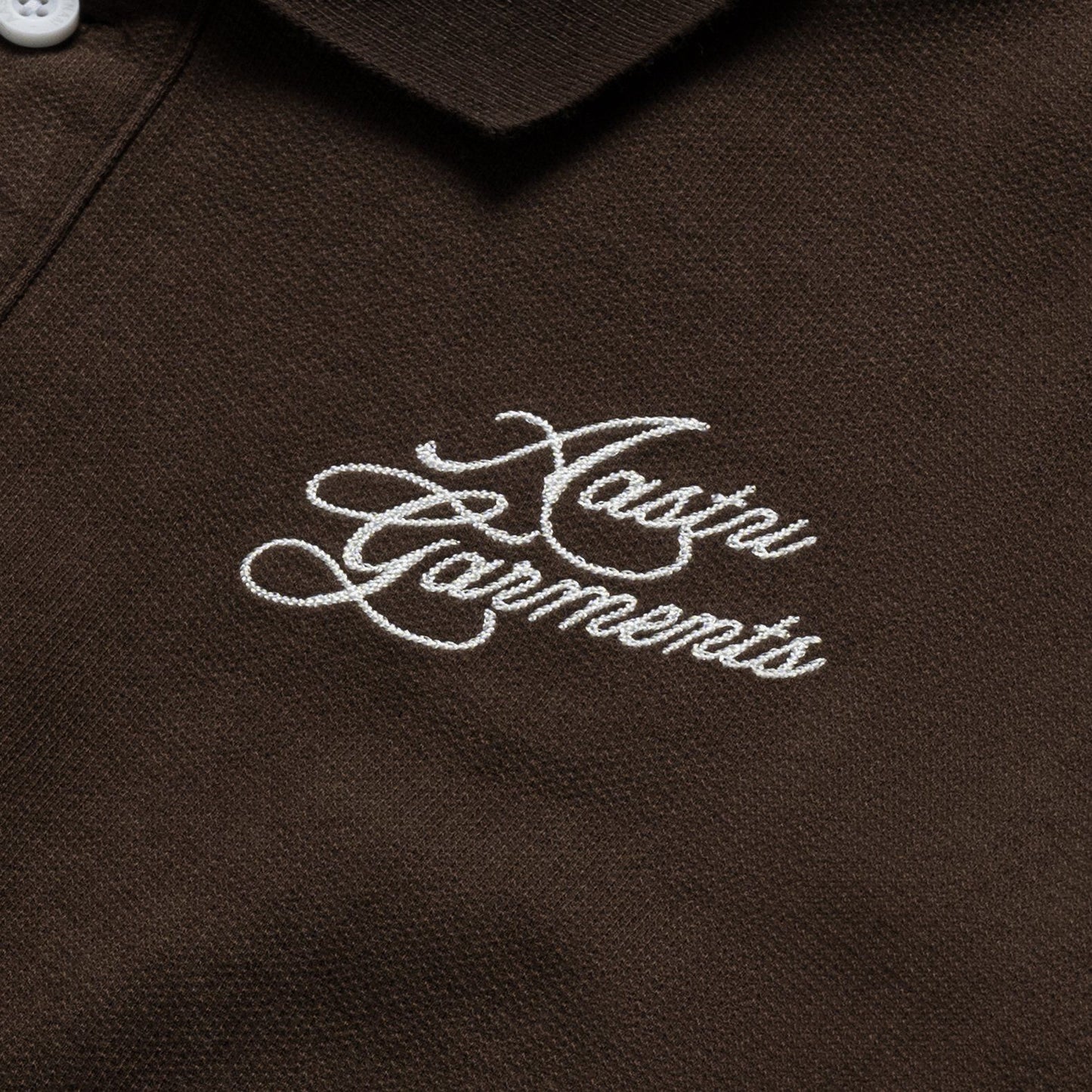 AASTU GARMENT LONG SLEEVE POLO // BROWN