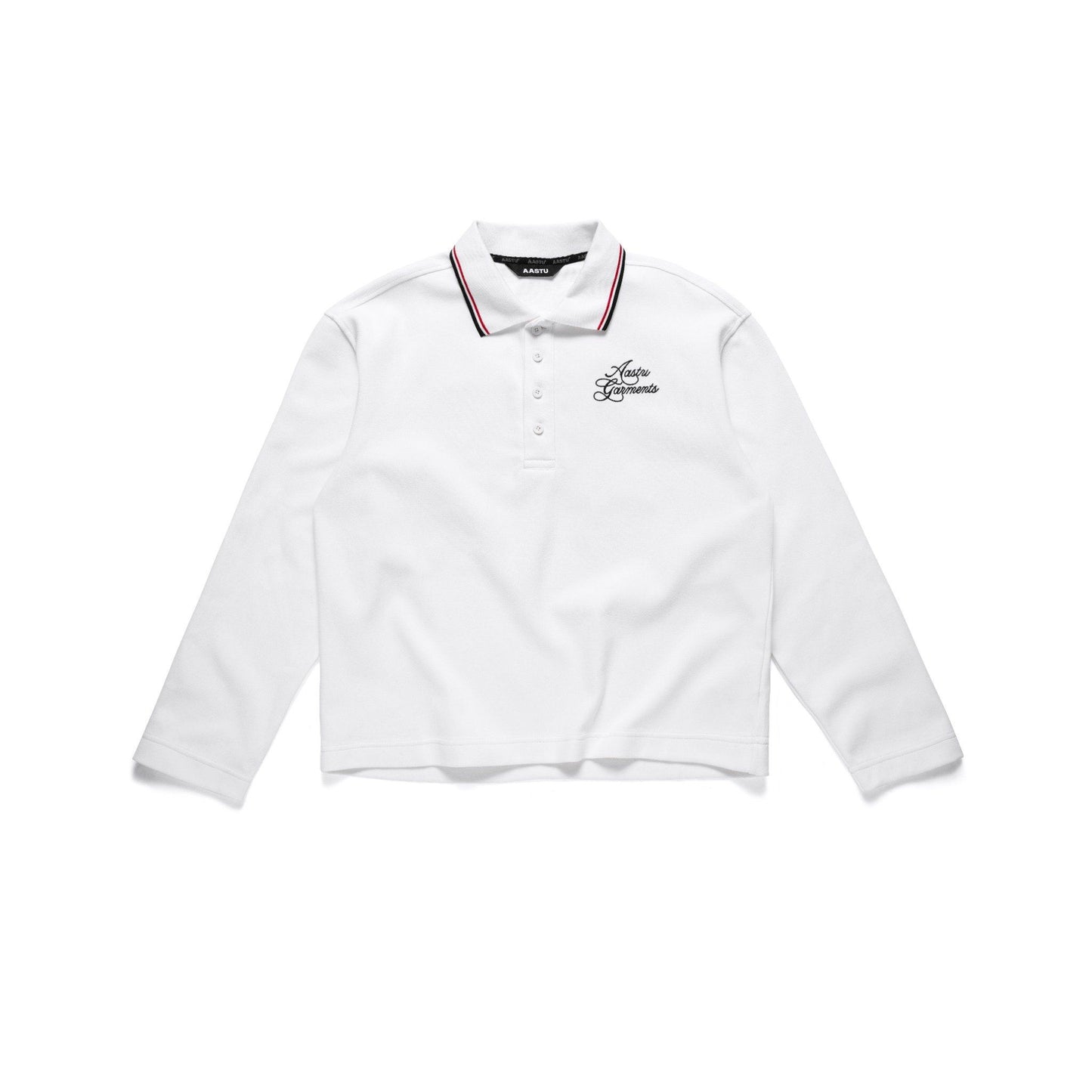 AASTU GARMENT LONG SLEEVE POLO // WHITE