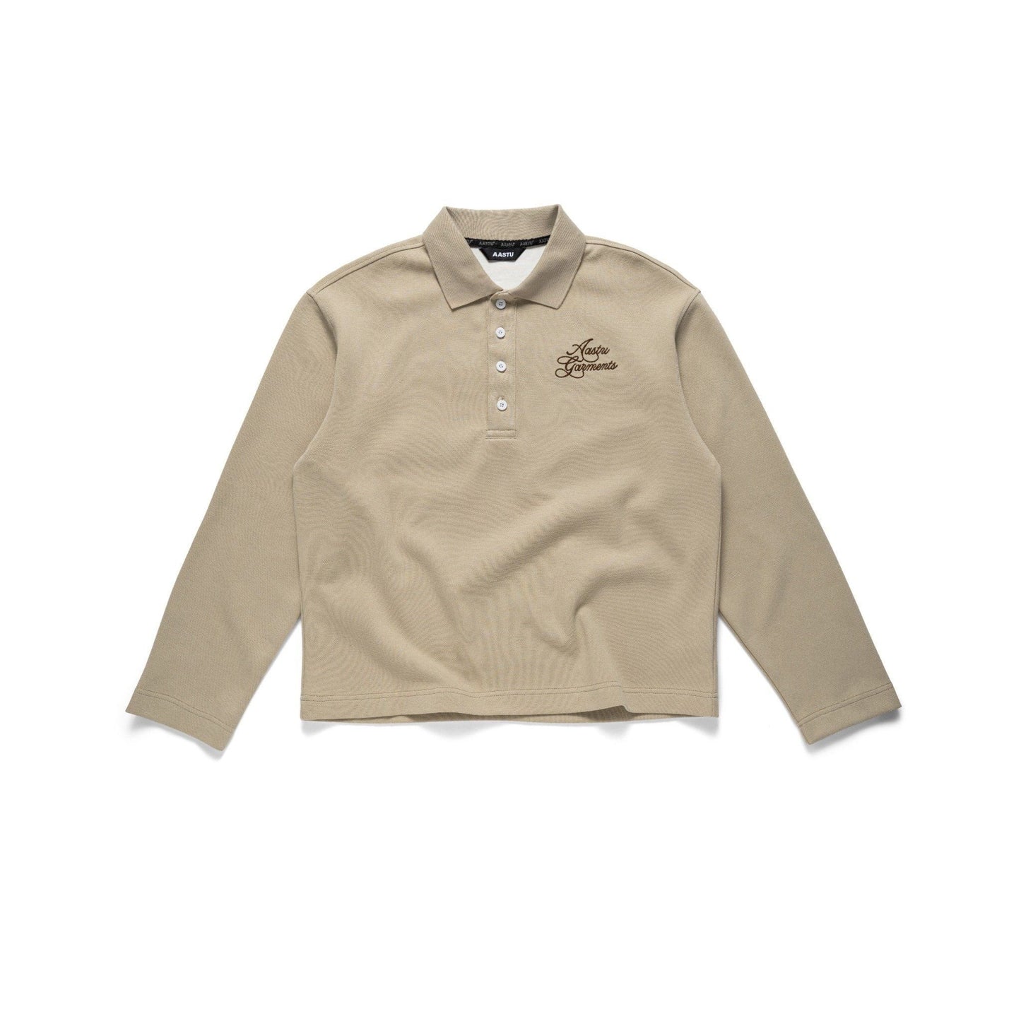 AASTU GARMENT LONG SLEEVE POLO // BEIGE