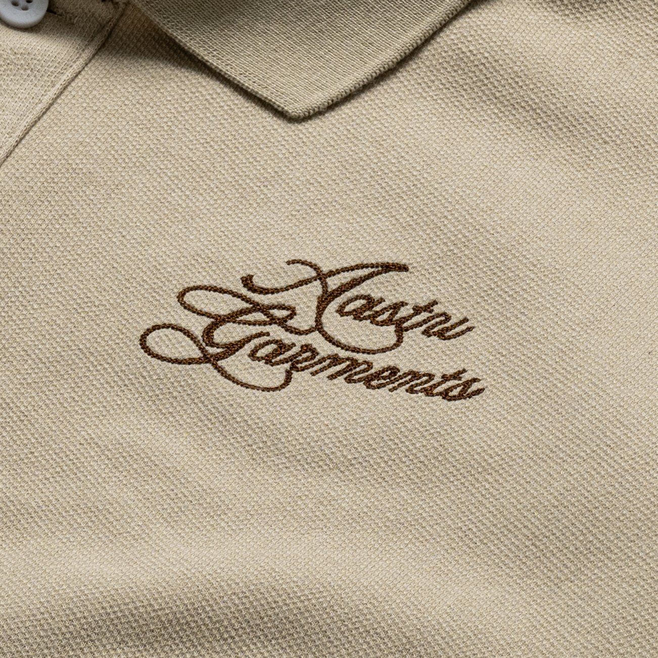 AASTU GARMENT LONG SLEEVE POLO // BEIGE