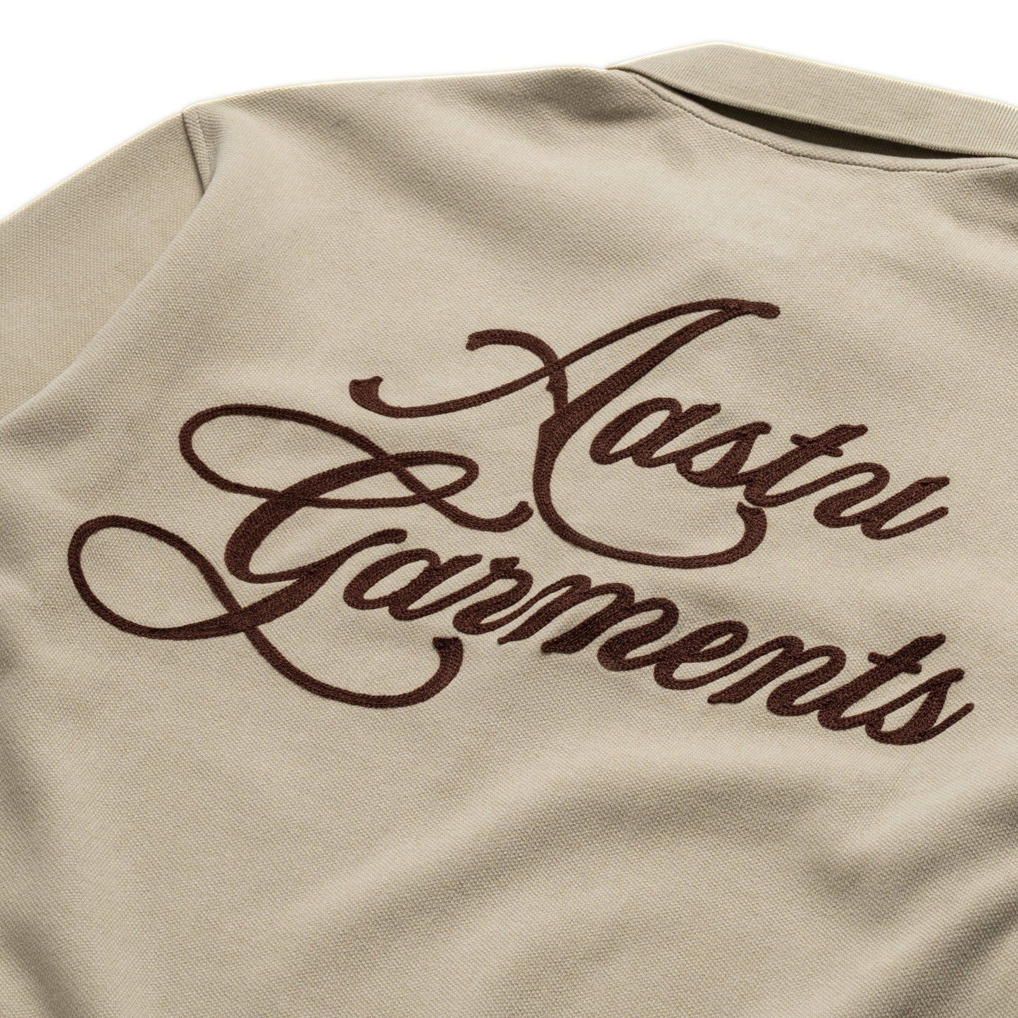 AASTU GARMENT LONG SLEEVE POLO // BEIGE