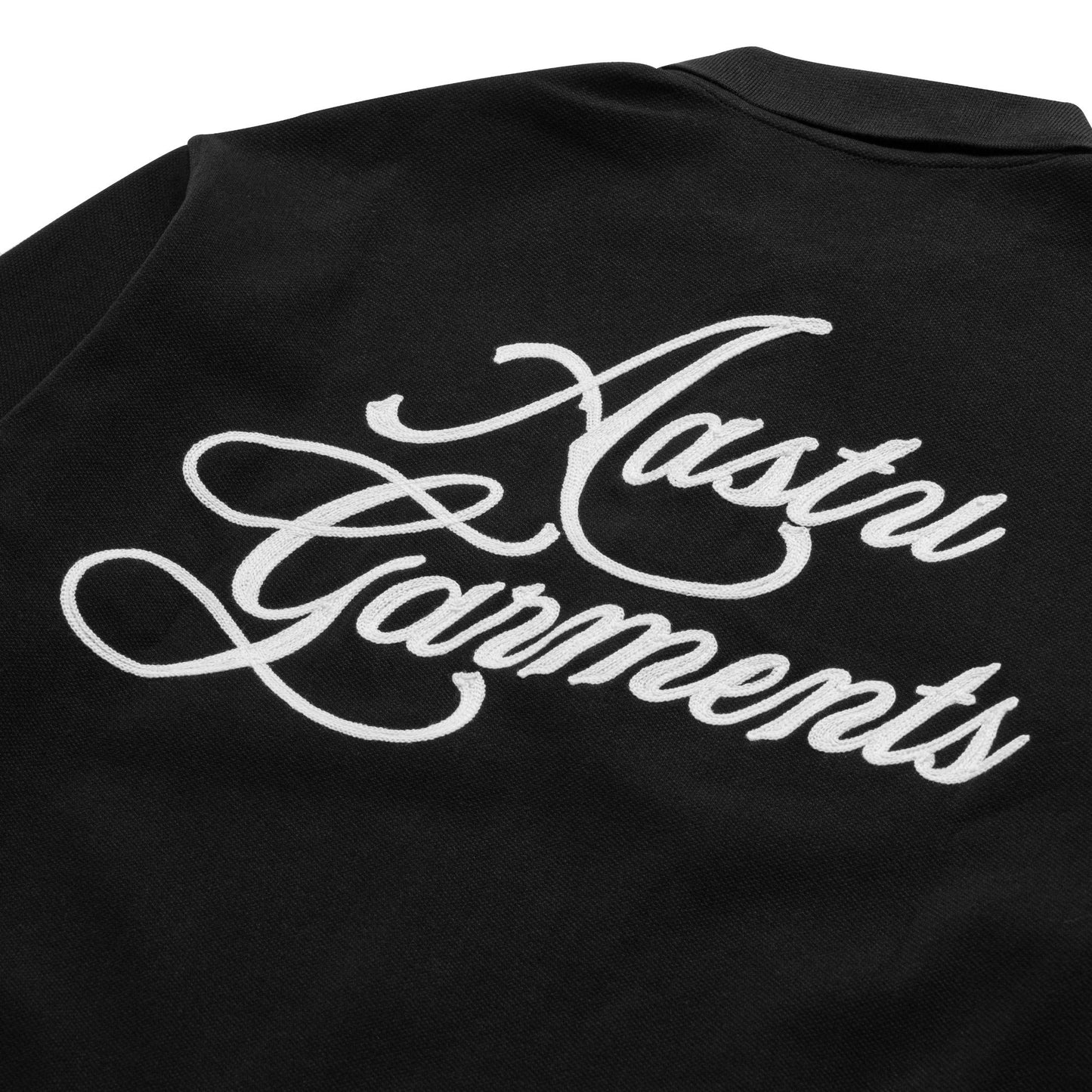 AASTU GARMENT LONG SLEEVE POLO // BLACK