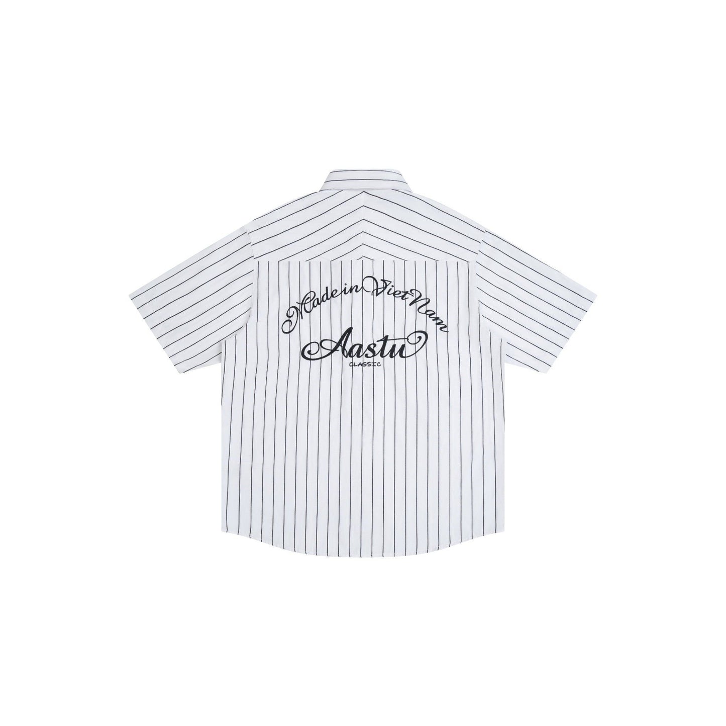 AA BOLDSTROKE LOGO SHIRT // BLACK STRIPES