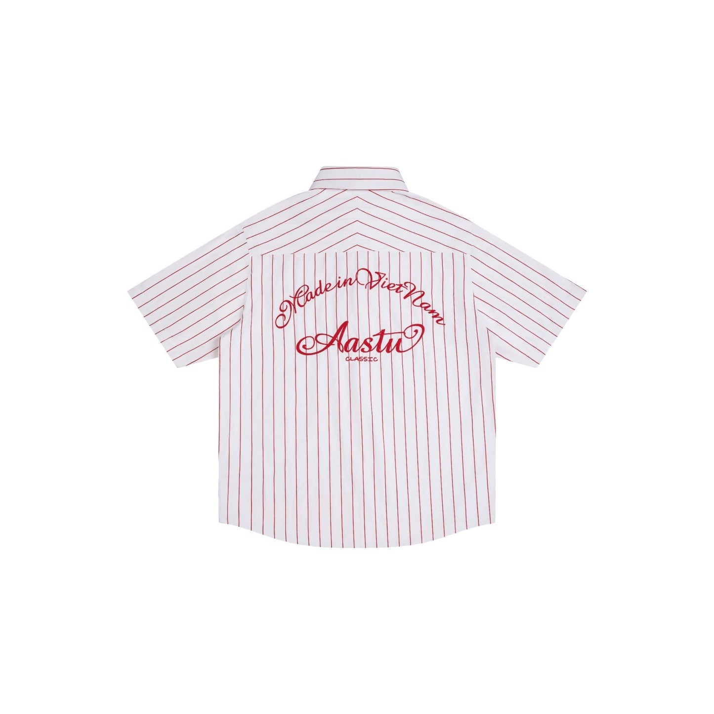 AA BOLDSTROKE LOGO SHIRT // RED STRIPES