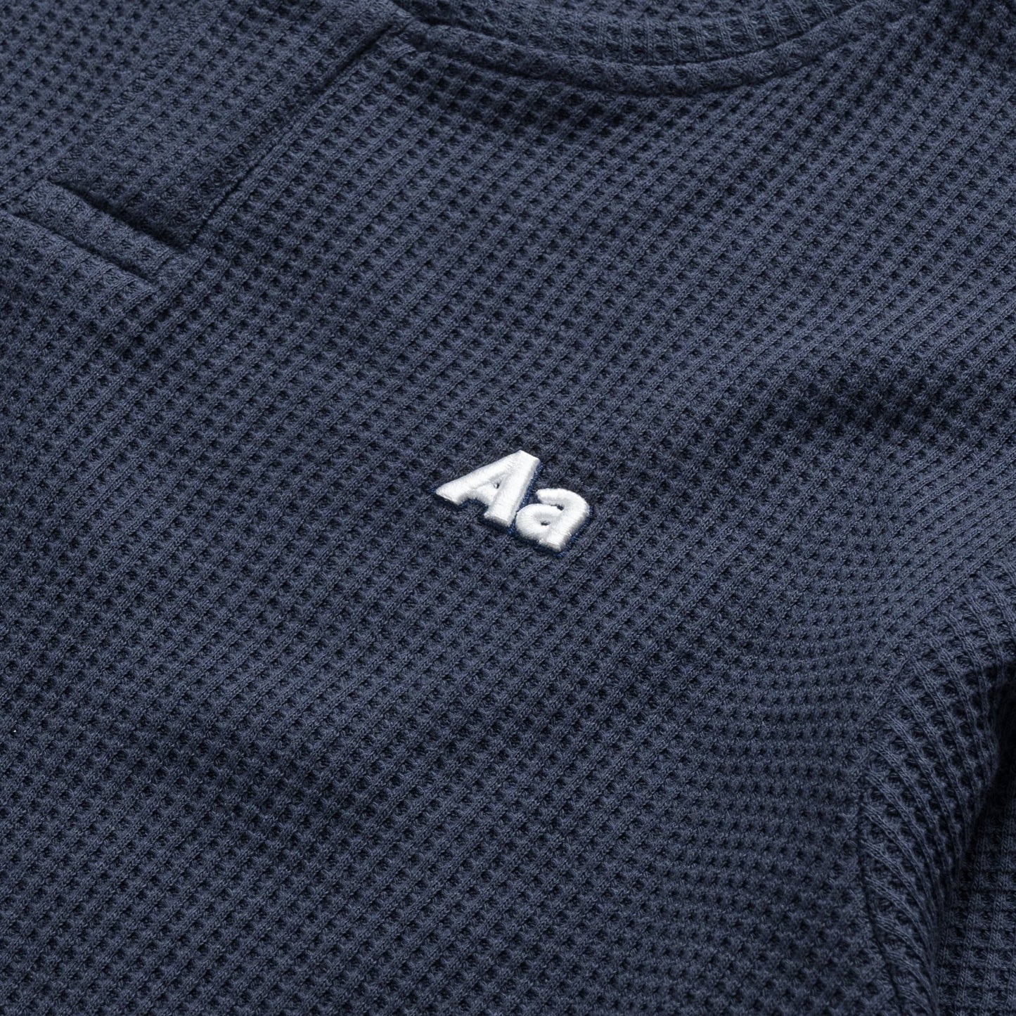 AA WAFFLE LONG SLEEVE // NAVY