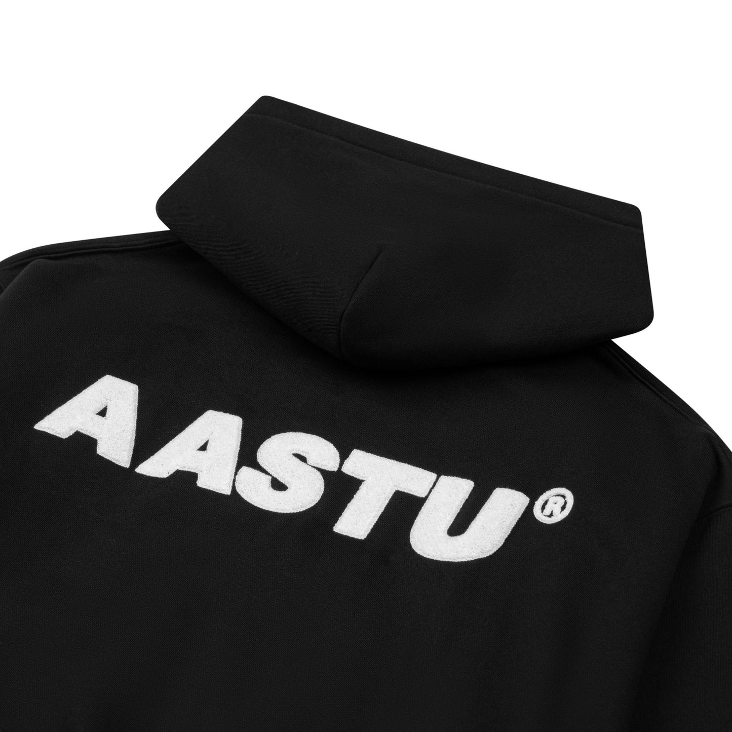 AASTU LOGO HOODIE ZIP // BLACK