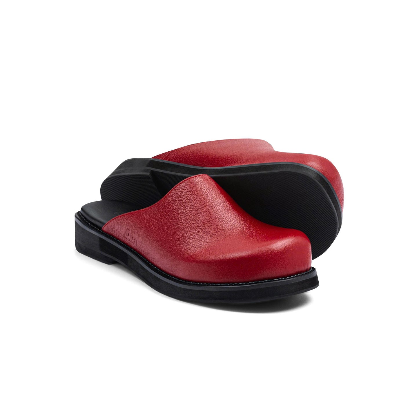 AA CLOG COW LEATHER // RED