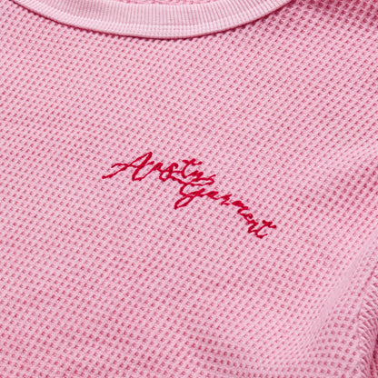 AA GARMENT FADED WAFFLE LONG SLEEVE // PINK