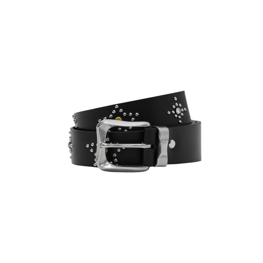 AA RIVET STUDDED LEATHER BELT // BLACK