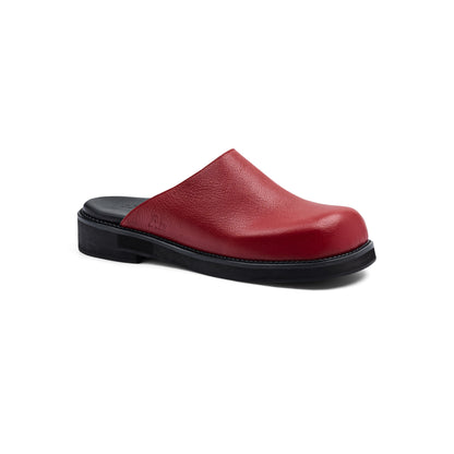 AA CLOG COW LEATHER // RED