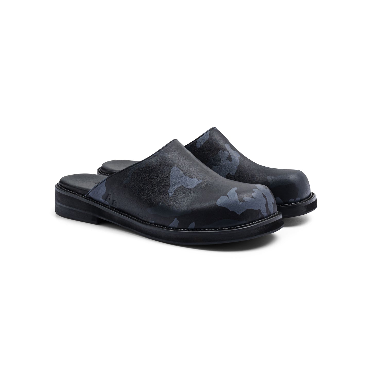 AA CLOG COW LEATHER // BLUE CAMO