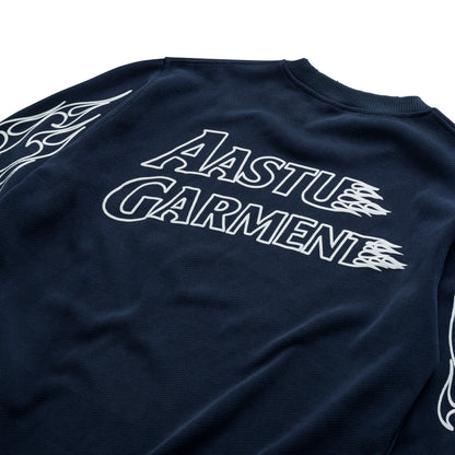 AA FIRE GARMENT WASHED LONG SLEEVE // NAVY