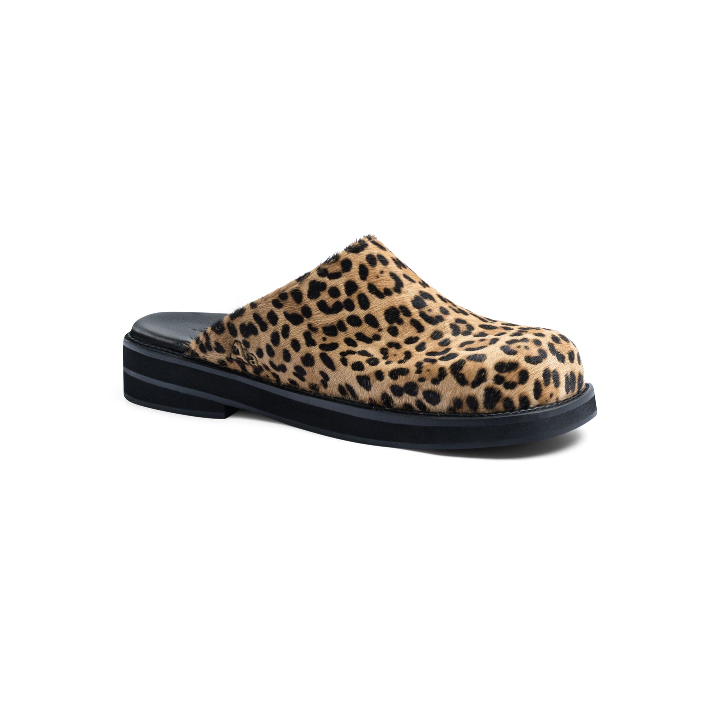 AA CLOG FUR LEATHER // LEOPARD