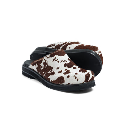 AA CLOG FUR LEATHER // BROWN MILCH COW