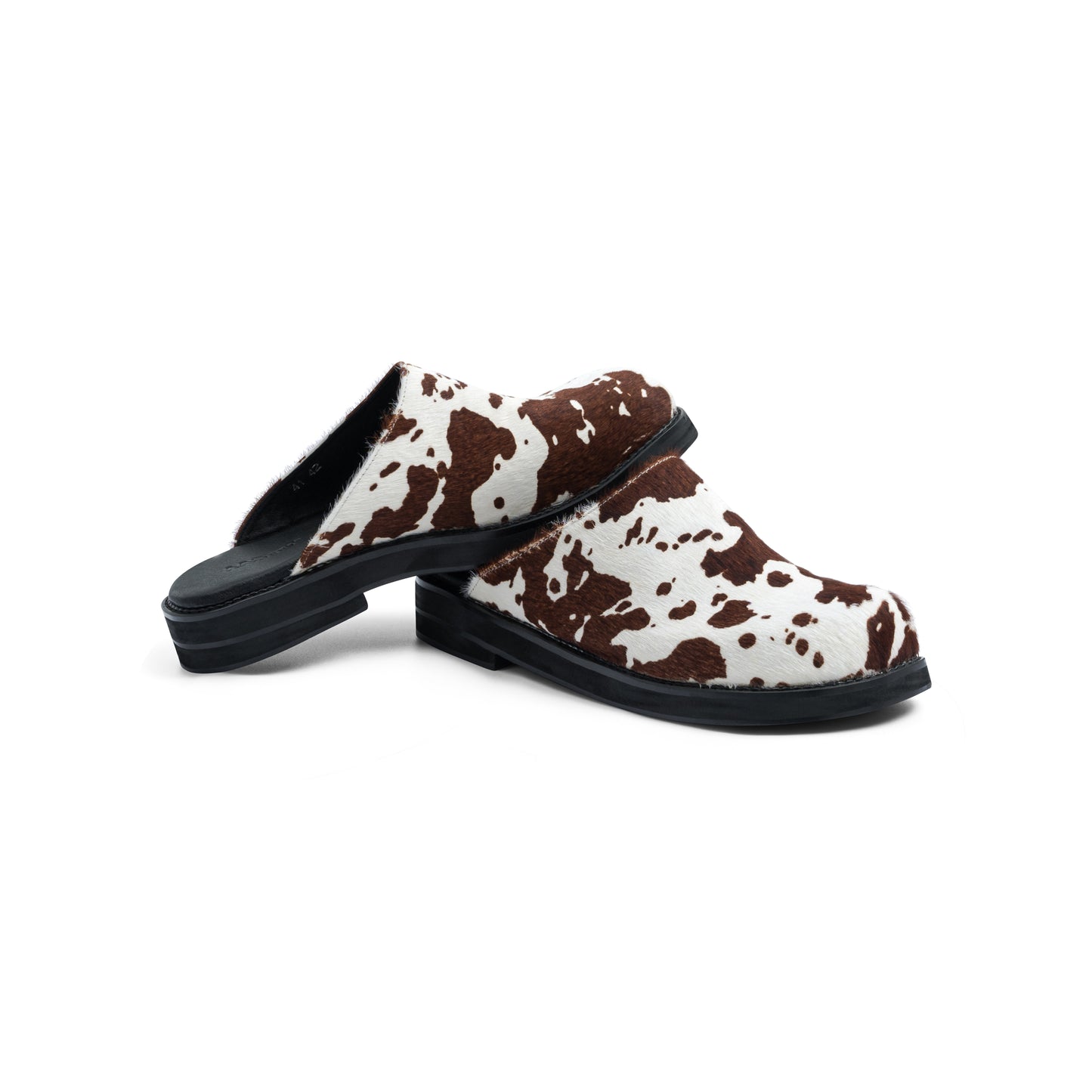 AA CLOG FUR LEATHER // BROWN MILCH COW