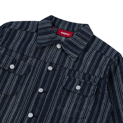 AA DENIM JACKET // BLUE STRIPED