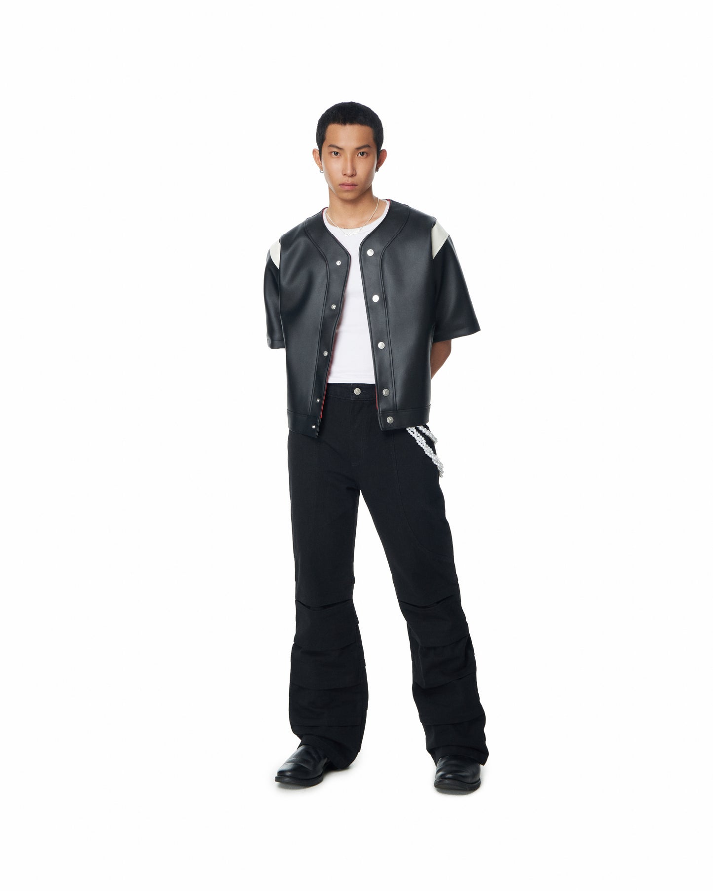 AA FLARE RAW JEANS // BLACK