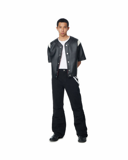 AA FLARE RAW JEANS // BLACK