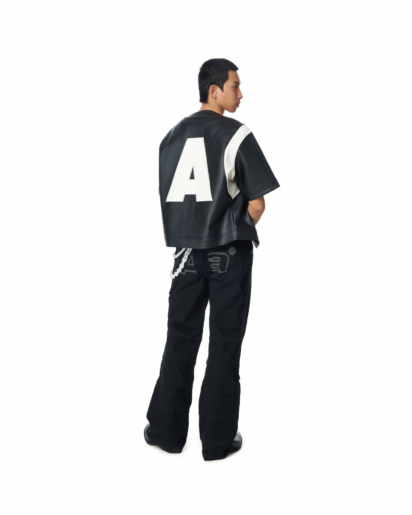 AA FLARE RAW JEANS // BLACK