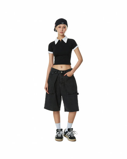 AA SHORT JEANS // WHITE
