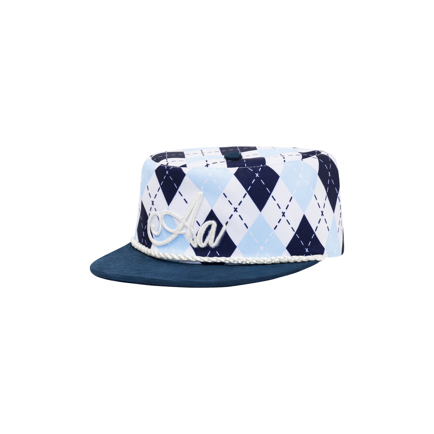 AASTU ARGYLE PILLBOX CAP // BLUE