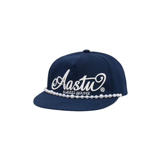 AA CLASSIC GOLFER CAP // NAVY - PEARL CHAIN