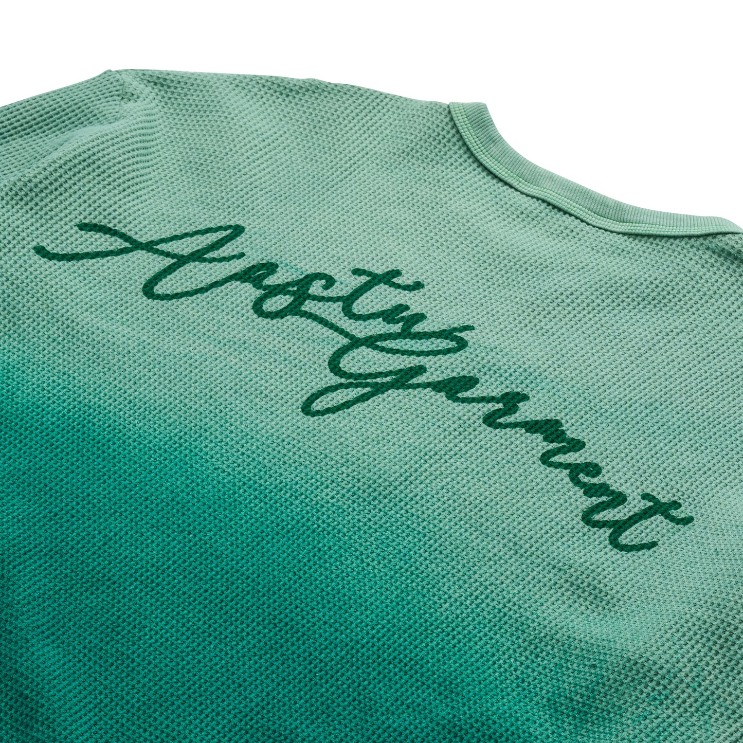 AA GARMENT FADED WAFFLE LONG SLEEVE // GREEN