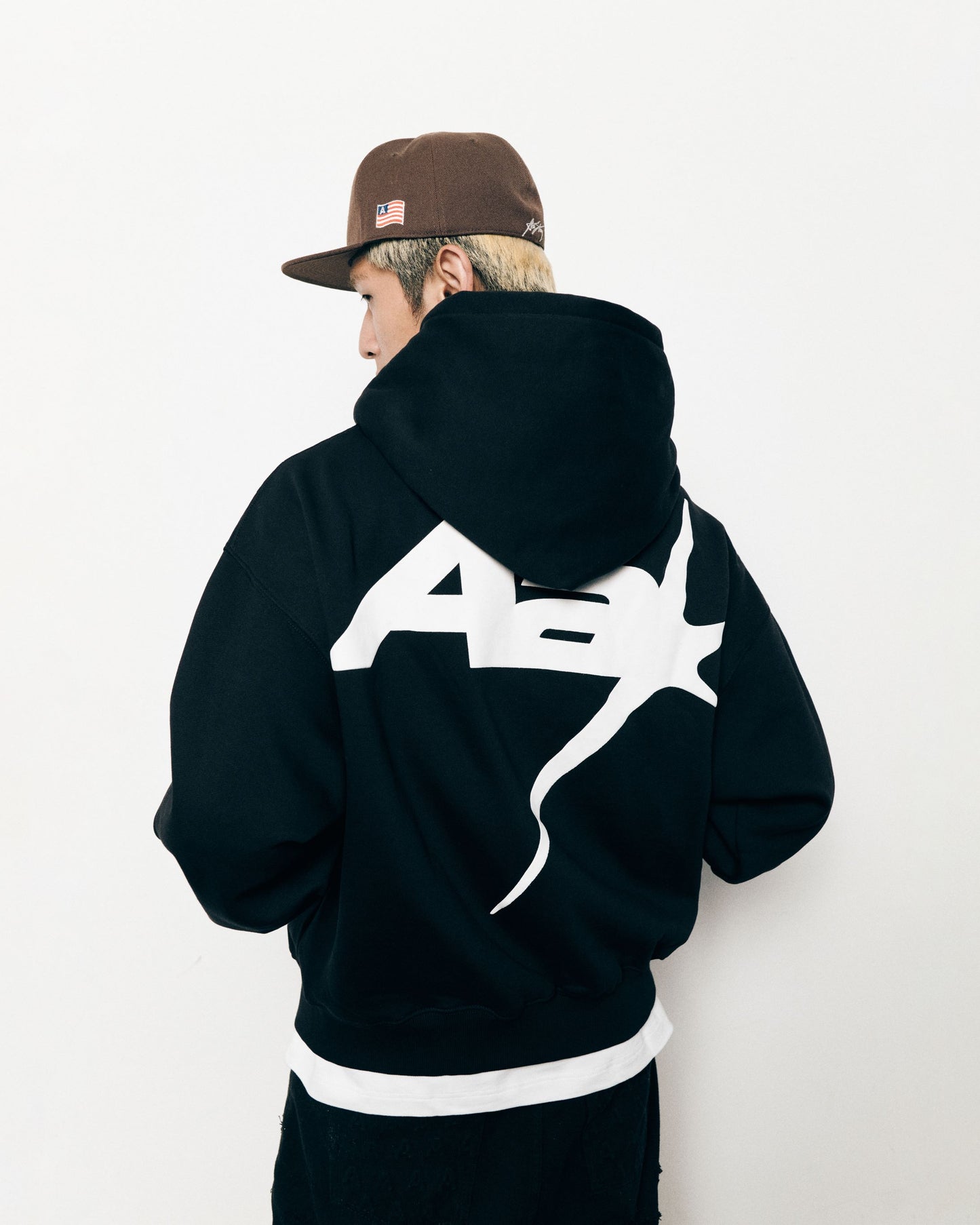 AA RACING LOGO HOODIE ZIP // GREY