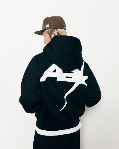 AA RACING LOGO HOODIE ZIP // GREY