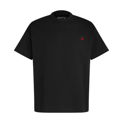 AA MINI RED LOGO TEE // BLACK