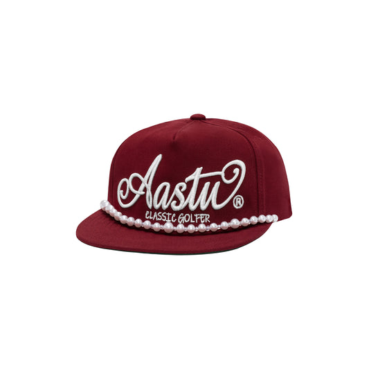 AA CLASSIC GOLFER CAP // RED RUM - PEARL CHAIN