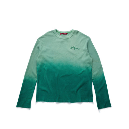 AA GARMENT FADED WAFFLE LONG SLEEVE // GREEN