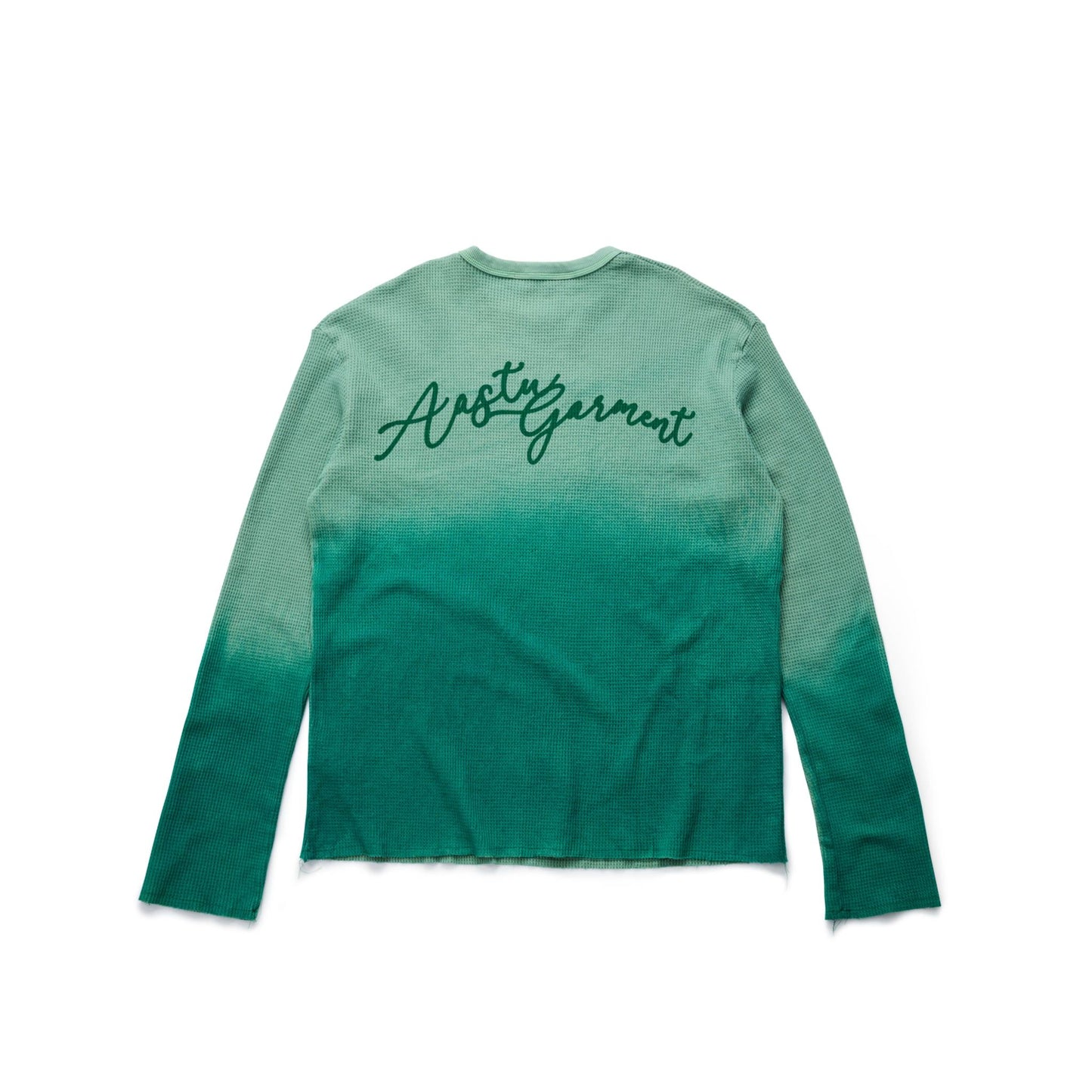 AA GARMENT FADED WAFFLE LONG SLEEVE // GREEN
