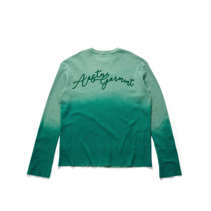 AA GARMENT FADED WAFFLE LONG SLEEVE // GREEN