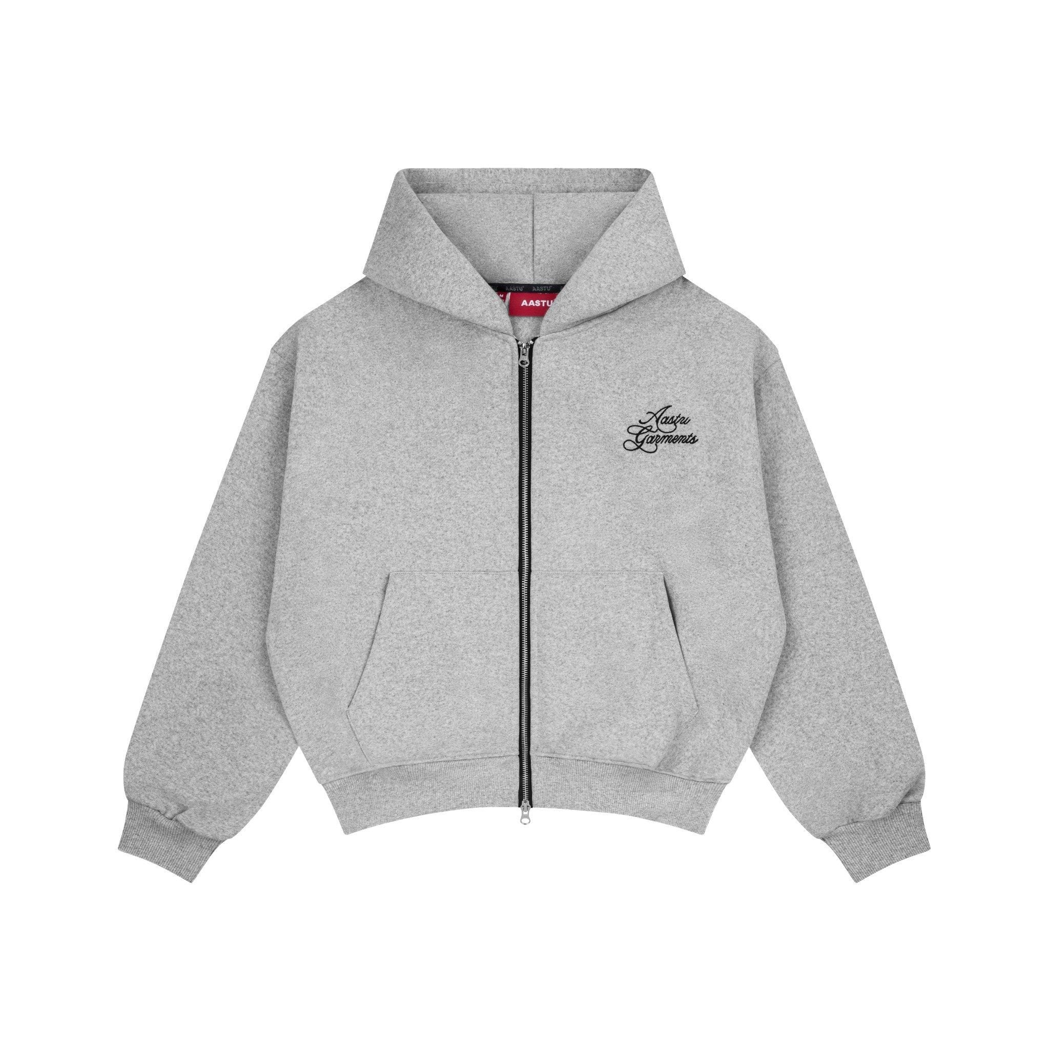 AASTU GARMENT HOODIE ZIP// GREY – AA STU.