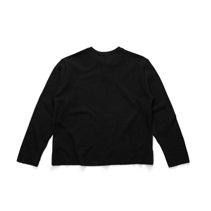 AA WAFFLE LONG SLEEVE // BLACK