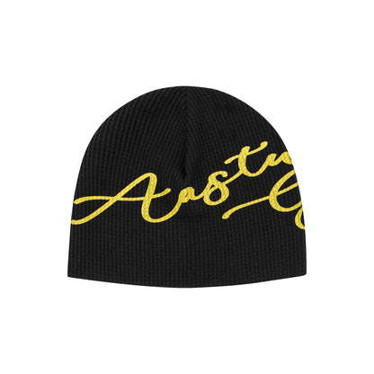 AA GARMENT WAFFLE BEANIE // BLACK