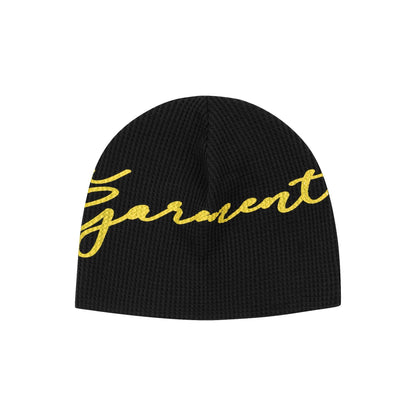 AA GARMENT WAFFLE BEANIE // BLACK