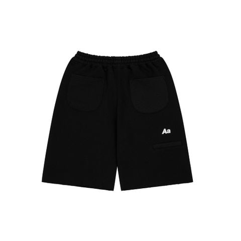 AA ICON FITTED SWEATSHORT // BLACK