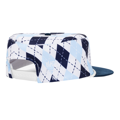 AASTU ARGYLE PILLBOX CAP // BLUE