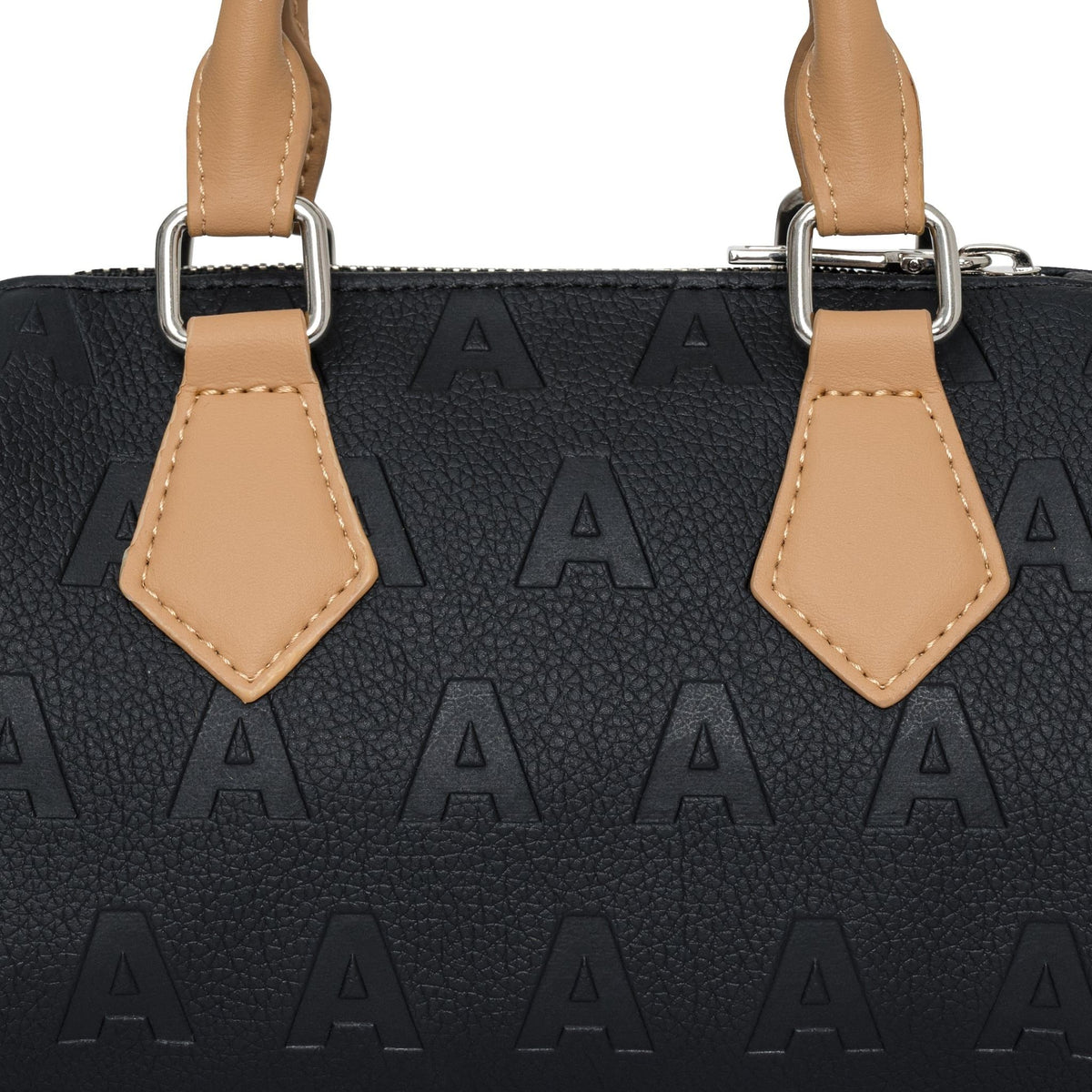 AA BOSTON BAG BLACK-CREAM