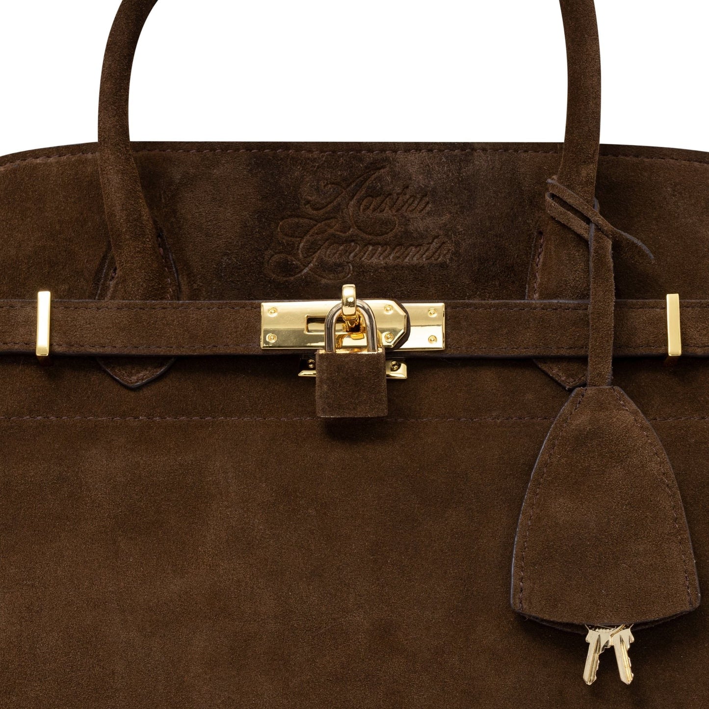 AASTU CARRYALL SUEDE LEATHER BAG GOLD // WOOD
