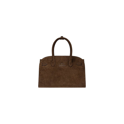 AASTU CARRYALL SUEDE LEATHER BAG SILVER // WOOD