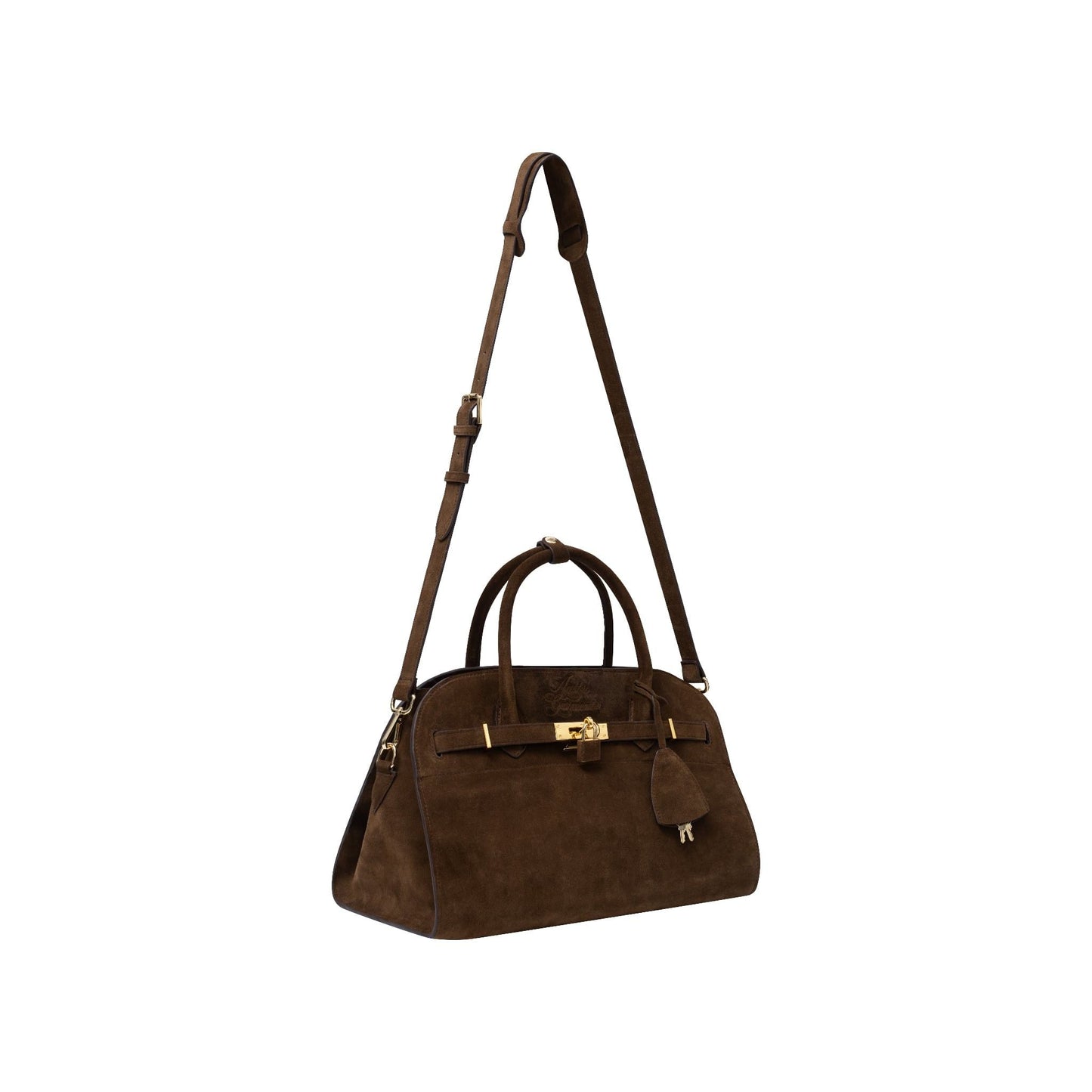 AASTU CARRYALL SUEDE LEATHER BAG GOLD // WOOD