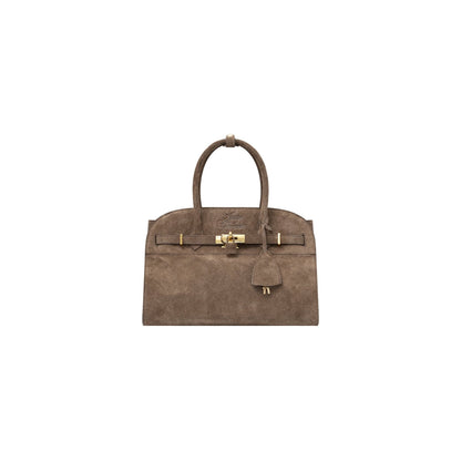 AASTU CARRYALL SUEDE LEATHER BAG GOLD // WARM TAN