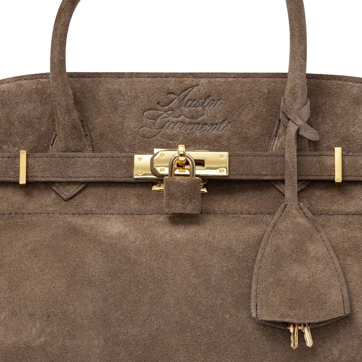 AASTU CARRYALL SUEDE LEATHER BAG GOLD // WARM TAN