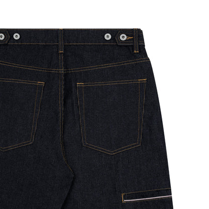 AA RIB DENIM PANTS // BLACK